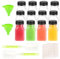 MXTIMWAN 12 Pièces Bouteilles de Jus en Plastique, Bouteilles Vides Réutilisables 120 ml, Mini Bouteilles de Shot Bouteilles avec Couvercles pour Conserver des Jus, Milkshakes