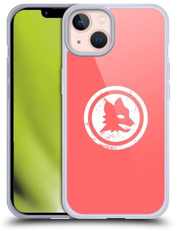 Head Case Designs Licenza Ufficiale AS Roma Rosa Invecchiato Grafica Crest Custodia Morbida in Gel Compatibile con Apple iPhone 13 E Compatibile con Magsafe Accessori
