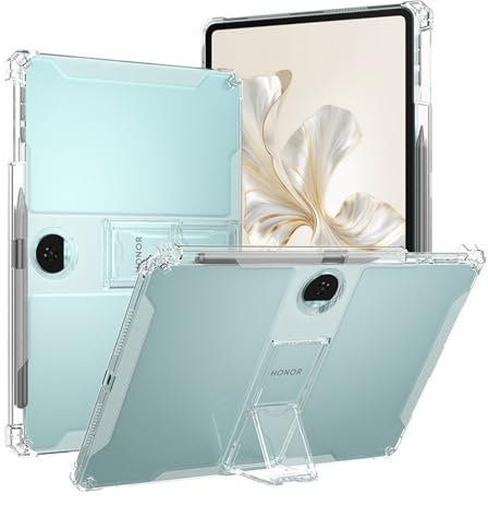 DWaybox Case for Honor Pad 9 / Honor Tablet 9 12.1 inch 2023 Released, Shockproof Impact Resistant Flexible Cover with Kickstand, Anti-Scratch Transparent Clear TPU Shell -Clear