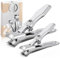 Nagelknipser Set für Dicke Nägel,2Pcs Nagelknipser Groß & klein mit Breiter Kieferöffnung für Hart Fußnägel,Edelstahl Nail Clipper Fingernagel knipser und Nagelzwicker,Nagelknipser Set für Dame Herren