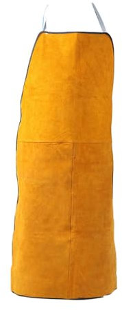 Ynnhik Delantal de cuero para soldador - Delantal de trabajo de soldadura ignífugo resistente Ropa protectora de taller ajustable unisex