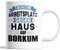 Borkum Tasse | tausche Arbeitsplatz gegen Haus in Borkum | Norden Geschenk Norddeutschland Tasse Strand Kaffeebecher lustig