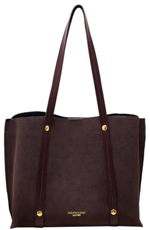 TIAASTAP Große Handtaschen für die Schule Shopper Tasche Damen Mittelgroß Wildleder Handtasche Tote Bag for School and Uni Tasche Damen-Henkeltaschen Beuteltasche Handbags Schultertasche