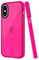 KIOMY Neon Hot Pink Case foriPhone X/iPhone Xs, 5.8 Inches Shockproof Bumper Protective Silicone Stylish Clear Jelly Cute Cell Phone Back Cover with Bright Vibrant Color for Girls Women