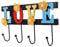 GREENADSCAPE Liebe Hakenleiste Love Alphabet Wandhaken Dekorativer Schlüssel Garderobenhaken Dekorative Haken Buchstaben-schlüsselanhänger Meereswand Kleiderständer Zur Wandmontage Holz Yellow