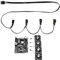 EuAcesry 4-Pin PWM Hub Ventilateur PC Câble, Fan Hub Splitter Cable Alimentation Matters, Câble Répartiteur d'extension en Y, Câble d'extension pour 4 Adaptateur Ventilateurs PC de Boîtier- Noir