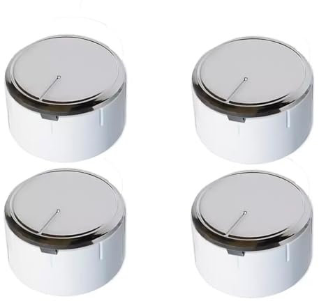 4 manopole di controllo bianche per piano cottura, posizione regolabile, tipo corto, compatibili con Beko FR15-0159