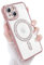 Newseego für iPhone 15 Hülle, Glitzer Funkelnde Diamanten Handyhülle Kompatibel mit MagSafe Luxuriös Bling Flexibel TPU Glitter 6,1 Zoll Schutzhülle Fallschutz Stoßfest für iPhone 15 Rosa