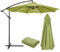 Replacement Parasol Canopy, 2.7M + 6 Arms, Anti-UV & Waterproof Replacement Garden Canopy, Cantilever Parasol Top Fabric Cover for Garden Deck Backyard and Pool (Agate Green, 6 Ribs)