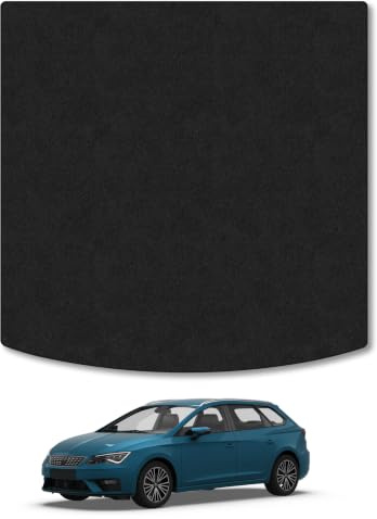 Seat Leon (2012-2020) [Estate] Carpet Boot Mat | Black Edge Trim Tailored Fit Boot Liner Full Coverage Protection Accessories Easy Clean Anti Slip Made in the UK