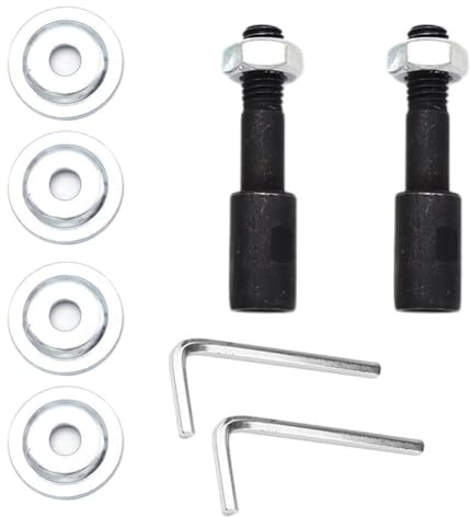 Aboiled 2 Pack Shaft Arbor Extender, Bench Grinder Extension Shaft, 8 mm to 10 mm Motor Arbor Adapter Threaded Shaft Backing Kit