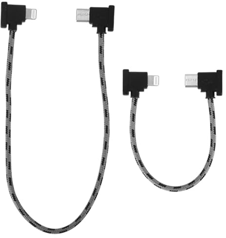 BTFO 2pz USB-C a iOS Cavo Dati Compatibile con DJI RC-N1/N2/N3 Controller, Nylon Intrecciato OTG Cavo Accessori per DJI Neo Mavic Mini Air Drone Collegamento per iPhone 14/13/12