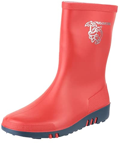 Dunlop - Kinder Gummistiefel Acifort Mini rot 26, Stivali di gomma per bimbi, Rosso (Schwarz-silber), 27