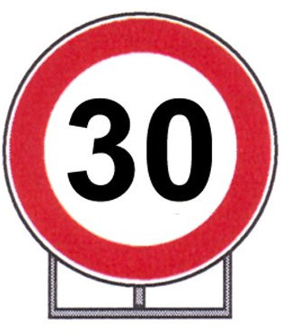 3G Plaque Art mural Panneau Chantier vitesse 30 km/h D 60
