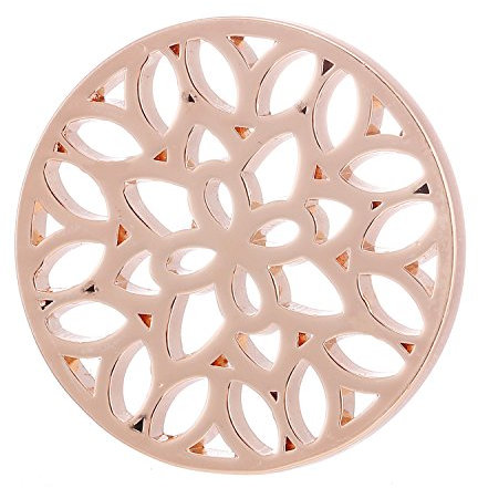 Morella Damen Coin Blätterwald Rosegold 33 mm
