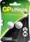 GP 0602450 C2 Pile Bouton au Lithium CR2450, 3 V, Blister de 2