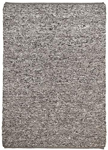 THEKO Teppich Berberina Super in Grau Melliert, 100% Schurwollel, 180x120cm, handgewebt, beidseitig verwendbar, 405492