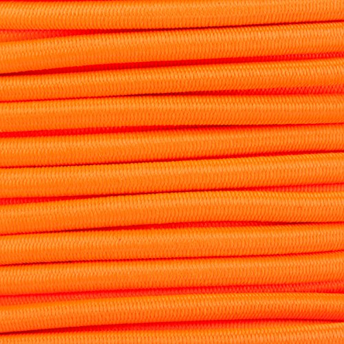 10m Gummikordel - Hutgummi - Rundgummi, hochwertig, extra-stark in 4mm, neonorange