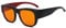 Eyekepper 100% Anti-Blue Light Blocking Computer Glasses,Large Fit Over Reading and Glasses Amber Lens Better Sleep, Black Red