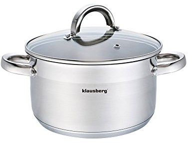 Topf mit Deckel in vielen Größen 0.5L bis 14L Kochtopf Töpfe Induktion Edelstahl Klausberg (3.5L)