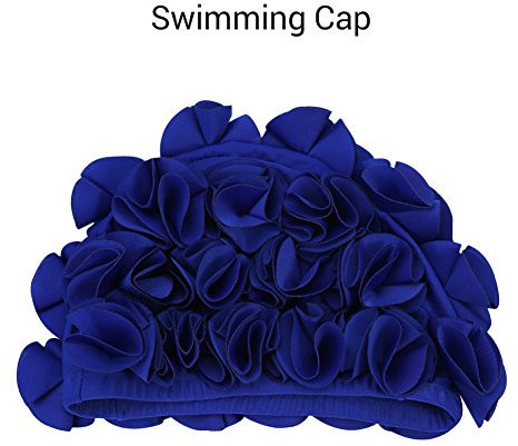 Cuffia Nuoto Donna, Floral Swim per Donna, Stile Vintage Nuoto Elastici Cuffia da Bagno, Nuoto/Balneazione, Berretto da Bagno Pretty Retro