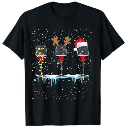 Weihnachten Rotwein - Frohe Weihnachten Rentier T-Shirt