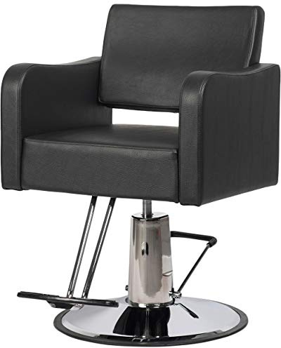 Buy-Rite Lexus Salon Chair Hydraulic Styling Chair Durable Black Vinyl