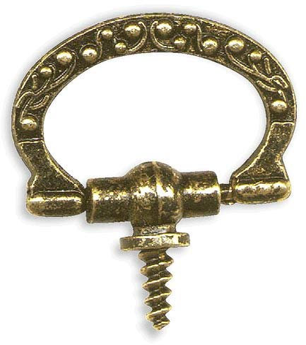 888 Corp Antiker Messingringhänger (ovaler Stil) Packung mit 12