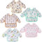 Lictin Wasserdicht Lätzchen 5 Set Lätzchen Babylätzchen mit Ärmeln Wasserdicht Baby Lätzchen Bibs Set für 2-5 Jahre