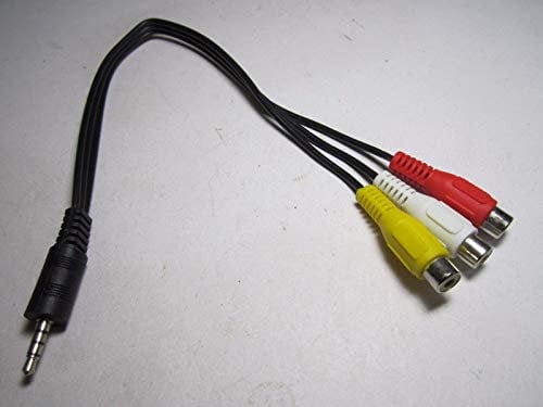 DIXIETREE Replacement 3.5MM 3.5 JACK TO 3 RCA FEMALE SHORT AV CABLE LEAD NEW TO CONNECT AV TO R C A