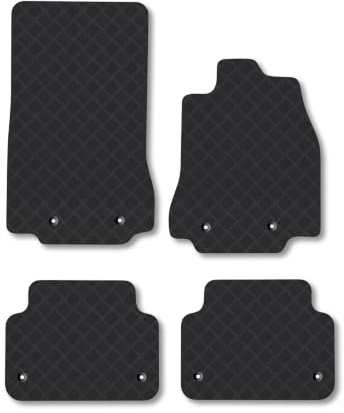 Jaguar XF (2014-2015) 3mm Rubber Car Mats | Tailored Fit Durable Floor Mats Full Coverage Protection Waterproof Accessories Easy Clean Anti Slip Made in the UK