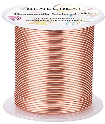 BENECREAT 30m 1mm Alambre de Cobre para Joyería, Alambre Resistente Al Deslustre Alambre de Cobre para Abalorios para Manualidades