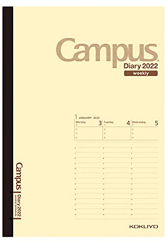 Kokuyo Campus Terminkalender 2022, Wochenformat, vertikal, B6, cremefarben (0-CWVLS-B6-22)