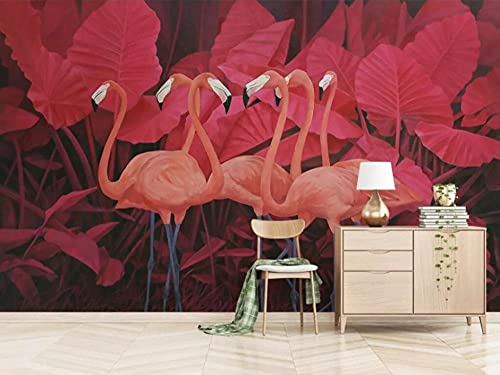 Tapete Fototapete Roter Flamingo 400x280cm Tapete Fototapeten Vlies Tapeten Vliestapete Moderne Dekoration Wand Vinyl Wandbild Wallpaper