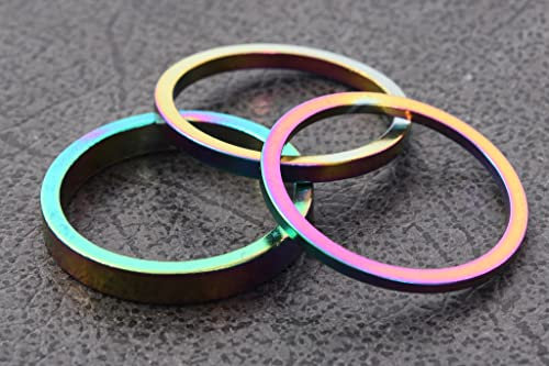 KHE BMX Spacer 1 1/8 Zoll 28,6mm Steuersatz Alu 3 Unterlegscheiben Oil Slick