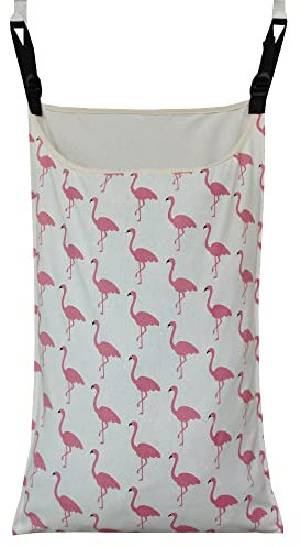 HDHYK Adjustable Space Saving Hanging Laundry Hamper Bag with Over Door Hooks for Dirty Laundry