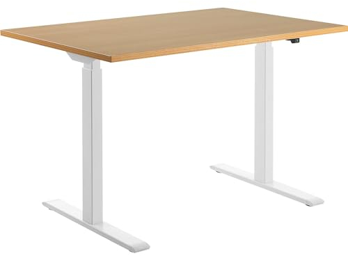 TOPSTAR | Schreibtisch | elektrisch höhenverstellbar | gerade | BxT 1200 x 800 mm | Buche/weiß