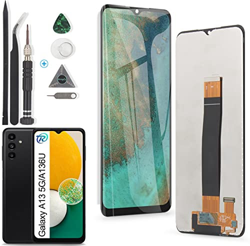 RongZy Écran Tactile LCD Compatible avec Samsung Galaxy A13 5G A136U De Remplacement Touche Écran avec D'Outils Complet De Réparation(Noir)
