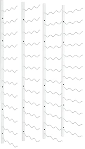 vidaXL 2X Wand Weinregal für 36 Flaschen Wandregal Weinhalter Weinflaschenhalter Flaschenregal Weinständer Hängeregal Weinflaschenregal Weiß Eisen