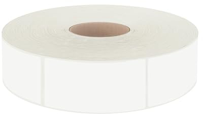 600 autocollants rectangulaires blancs, autocollants auto adhésifs écrits en blanc sur l'étiquette, étiquettes de nom blanches enroulées avec adhésif permanent pour les dossiers fournitures de bureau