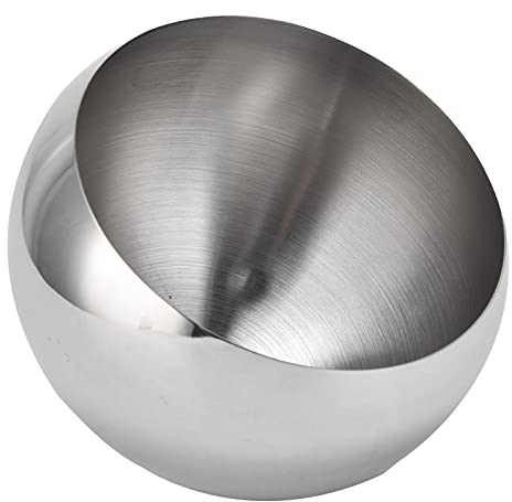 Bol à Sucre en Acier Inoxydable, Distributeur de Sucre Assaisonnement Bol en Forme de Boule Bol à Épices Pot à Sauce aux Épices pour Ménage Cuisine Café Bar Boisson Servir(L)