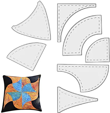 7 Stück Tischdecke Geflochtene Vorlage Quilten Acryl-Quiltlineal-Set - Tischfahnen-Quiltschablonen-Patchwork-Lineale, DIY-Quiltschablonen-Schneidelineal Patchwork, Nähen, Bastelzubehör