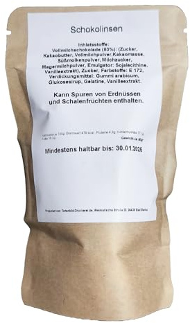Schokolinsen bedruckt Motiv - Adventszeit - Vollmilchschokolade (250)