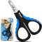 Candure Cat Nail Clippers Stainless Steel Cat Claw Trimmers for Rabbits, Guinea Pigs, Birds, Puppies, Kittens and Small Animals - Pet Nail Clipper for Professional and Home Use 3.5 Blue