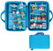 QILUCKY Toy Story Aufbewahrung Organizer Musikbox Tasche Kindergepäck viel Platz für Toniebox Figuren Tigerbox Transport Folie Hörfiguren Musikboxen Musikwürfel Ladegerät Kopfhörer Zubehör (Blau)