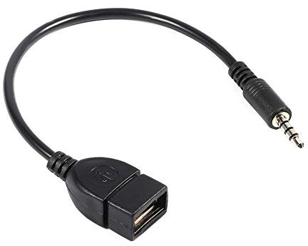 Cable convertidor de audio de 3,5 mm macho a adaptador USB hembra para conector de audio AUX de coche, cable adaptador convertidor USB 2.0 tipo A hembra OTG