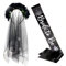 JeVenis Schwarz Brautschleier Jga Accessoires Frauen Bride To Be Schärpe Goth Bride To Be Deko Junggesellenabschied Frau Bride to be Sash