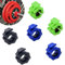 JSUOEO 6 PCS Barbell Clips, 1 Inch/2.5CM Non-Slip Quick Release Barbell Collars Weight Bar Clamps Clips Weightlifting Training Locks Clamp (3 colors)