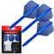 Target Darts K Flex Integrated Dart Flights and Shafts, Nr.6 Blau (Medium) | 3er Pack K-Flex - No6, Kflex All In One Moulded Dart Flight & Stem | Professionelles Dart Zubehör