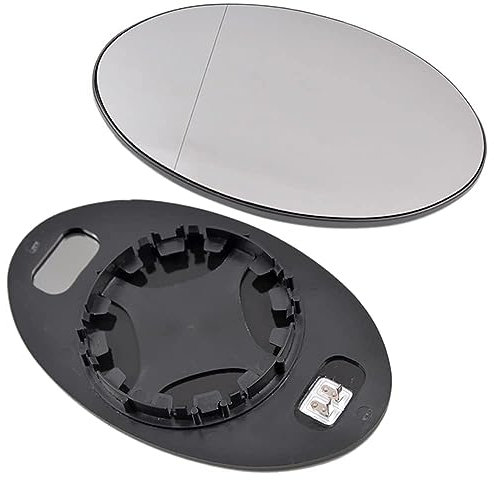 FENVY Beheizte Seitenspiegelglas für Mini One Cooper R50 R52 R53 2001-2006,Beheizbar Asphärisch Mit Trägerplatte Spiegelglas Glas Für Außenpiegel Ersatz,B-Right